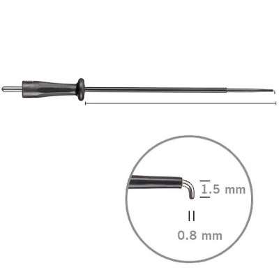 Needle electrode, arthroscopy, 90 ° angled, 1.5 x 0.8 mm