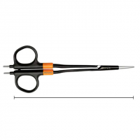BiZZER Metzenbaum, tijera bipolar, delgada, curvada, 180mm