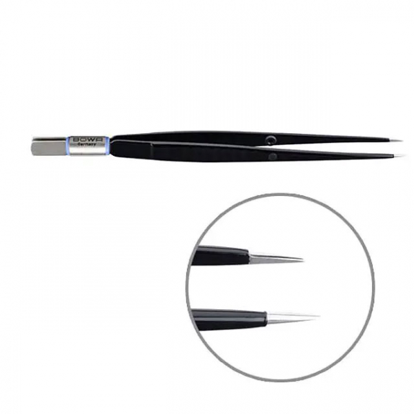 Pinza bipolar, recta, 160 mm, 6 mm x aguja